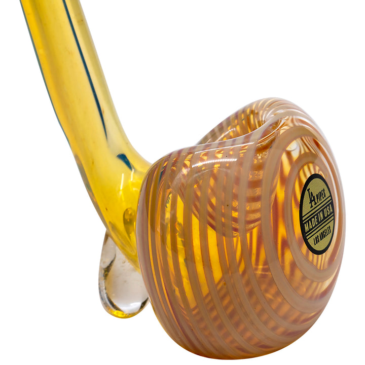 LA Pipes "Flaco" Skinny Glass Sherlock Pipe - Headshop.com