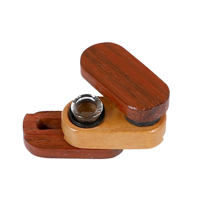 Twist-Out Lid Wood Pipe w/ Bottom Cleaning Slide - Headshop.com