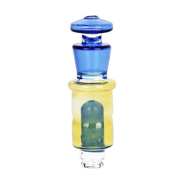 Silver Fumed Glass Bubbler Attachment for Puffco Pivot - 4.1"