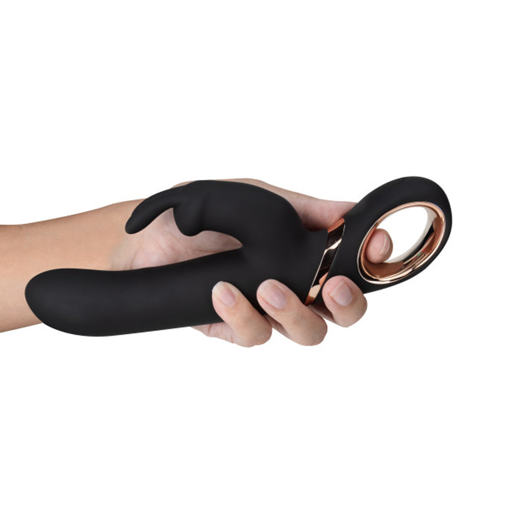 Blush Lush Victoria Rechargeable Silicone Rabbit Vibrator Black - Headshop.com