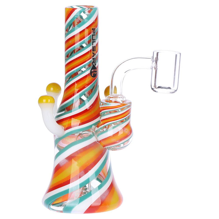 Pulsar Shroom Vision Wig Wag Glass Dab Rig - 5.75" / 14mm F / Colors Vary - Headshop.com