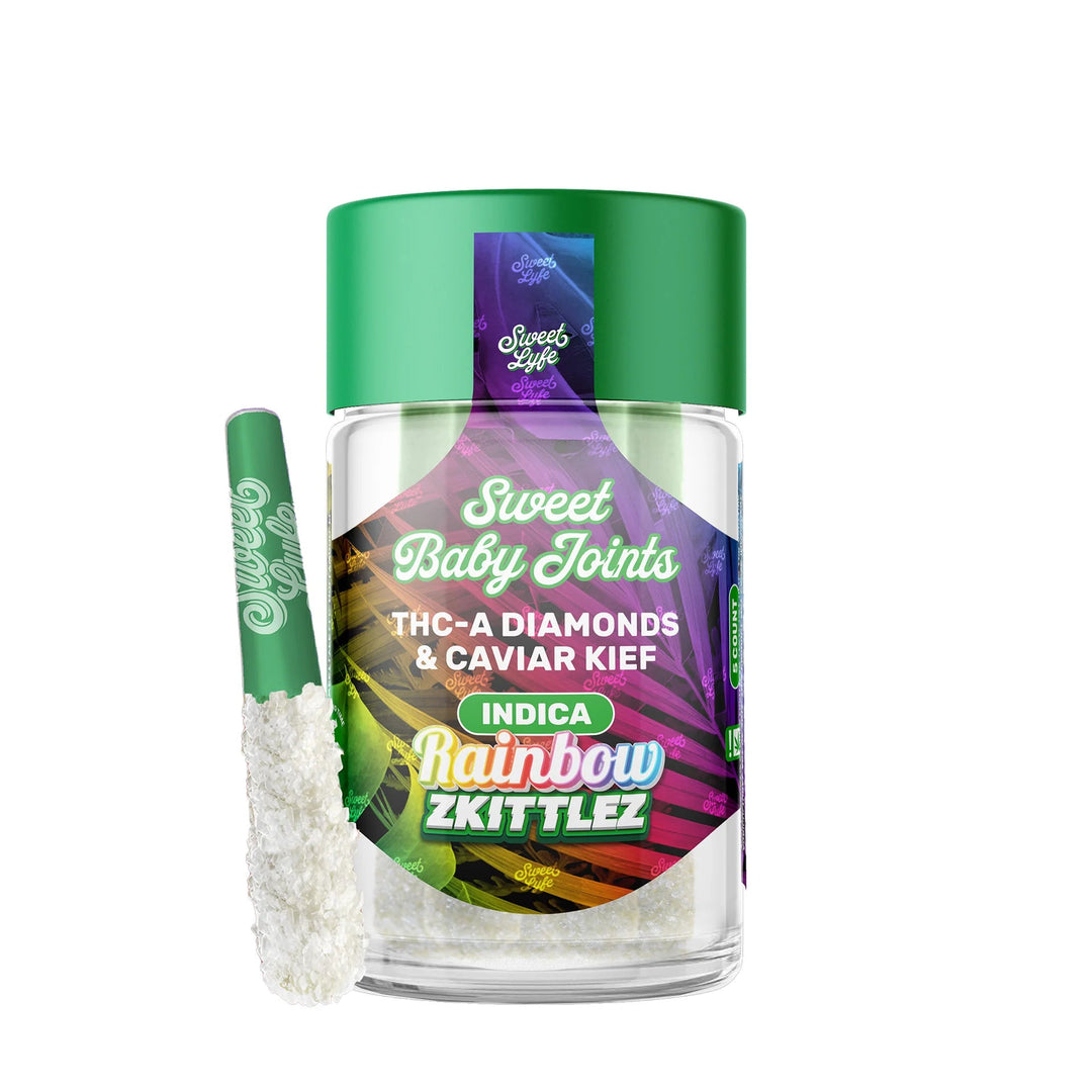 Sweet Baby Joints THC-A Diamonds & Caviar Kief - Rainbow Zkittlez- Indica - Headshop.com