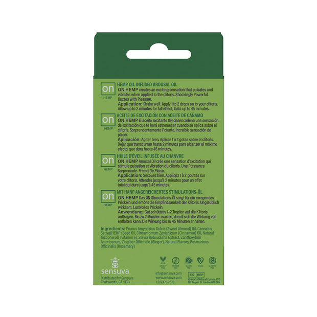 Sensuva ON Hemp-Infused Arousal Oil 5 ml - Headshop.com