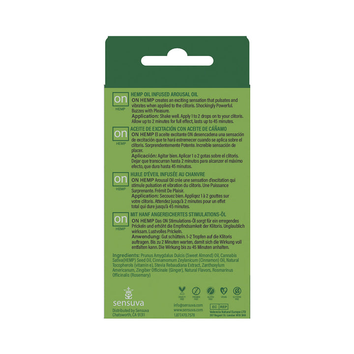 Sensuva ON Hemp-Infused Arousal Oil 5 ml - Headshop.com