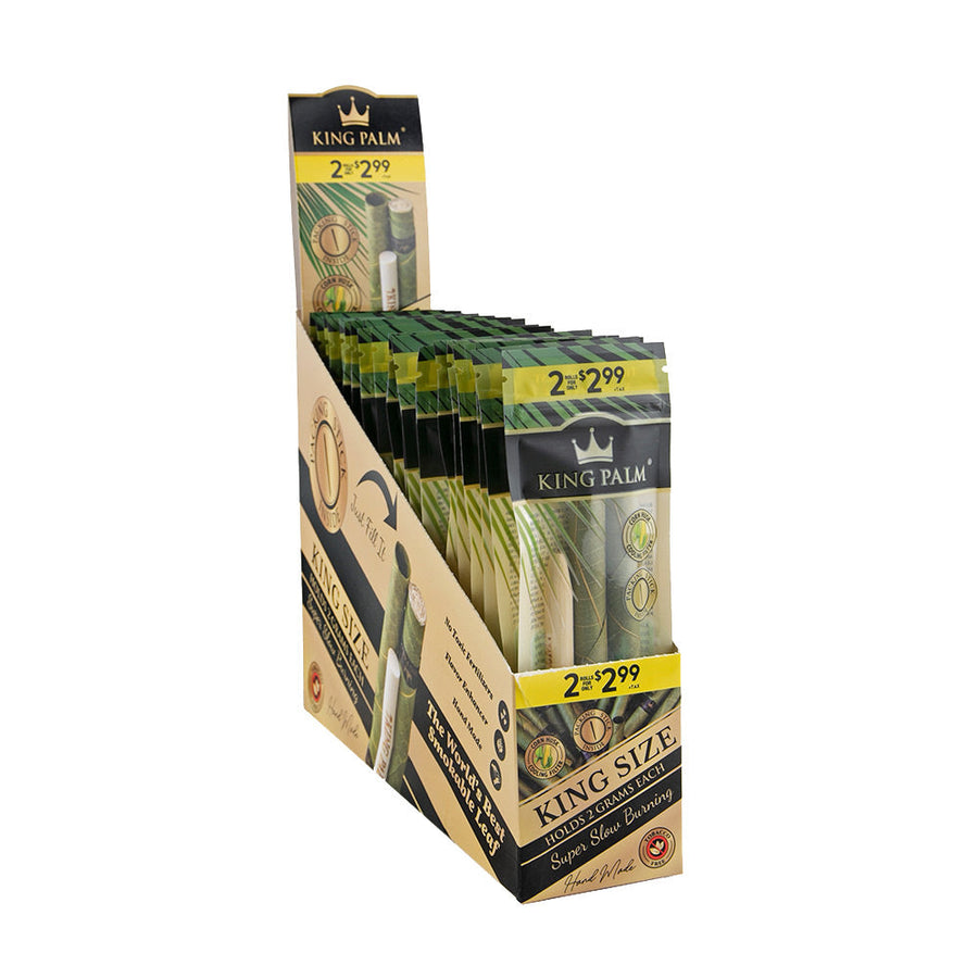 20PC DISPLAY - King Palm Pre-Roll Wraps - 2PK / King Size - Headshop.com