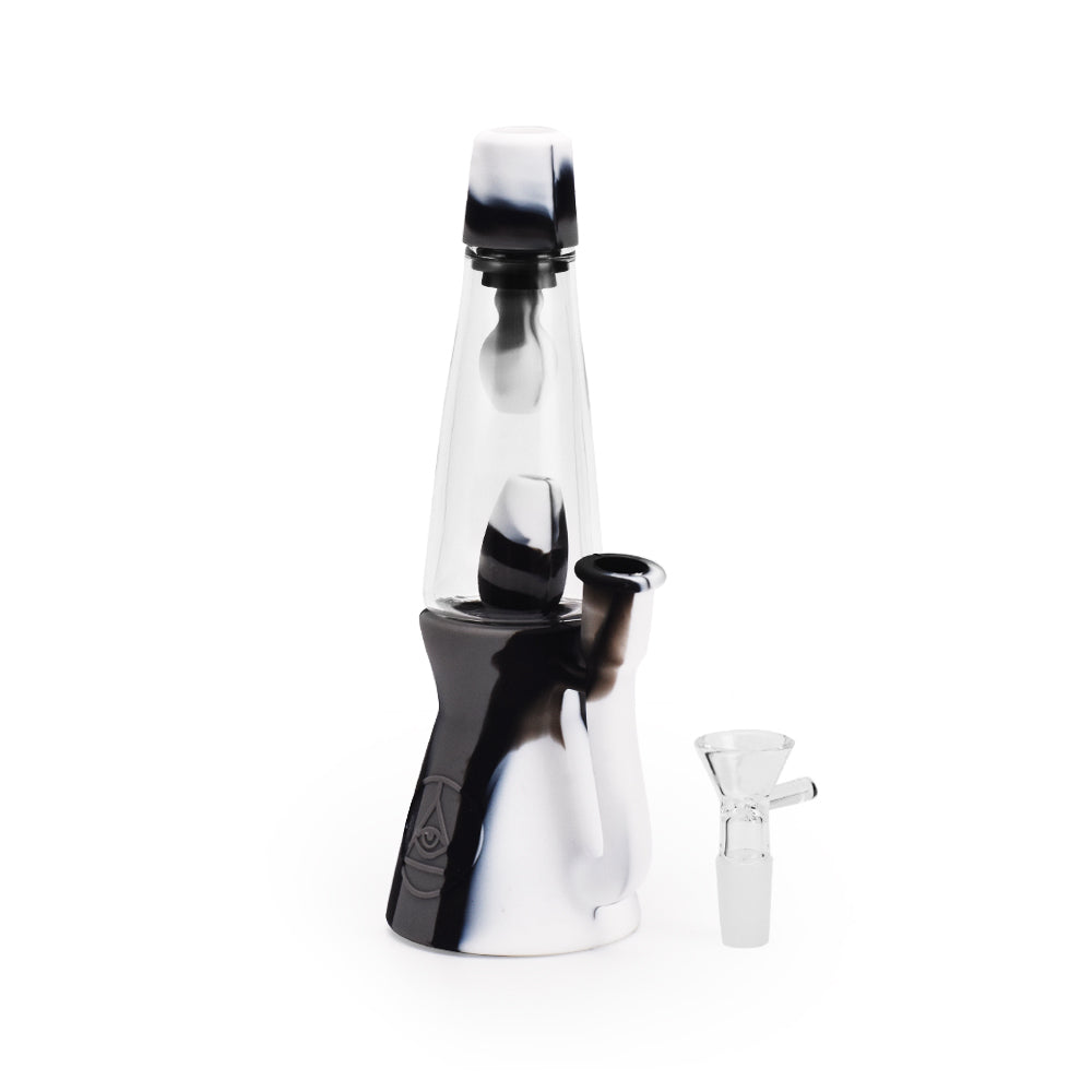 Ritual - 7.5'' Silicone Lava Lamp - Black & White Marble - Headshop.com