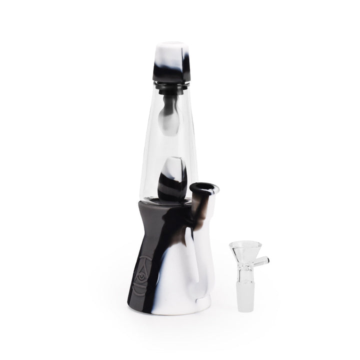 Ritual - 7.5'' Silicone Lava Lamp - Black & White Marble - Headshop.com