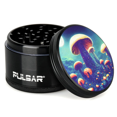 Pulsar Artist Series Metal Grinder - Planet Fungi / 4pc / 2.5" - Headshop.com