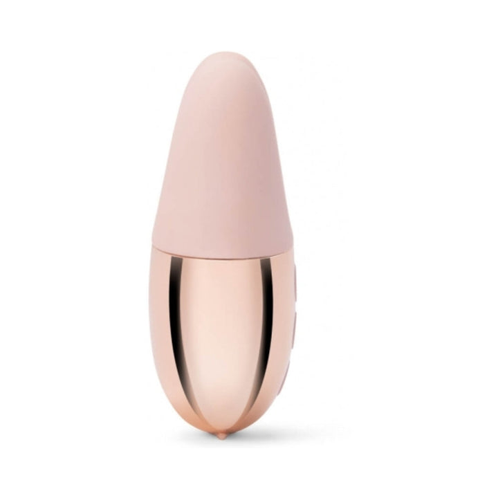Le Wand Chrome Double Vibe Rechargeable Silicone Mini Vibrator Rose Gold - Headshop.com