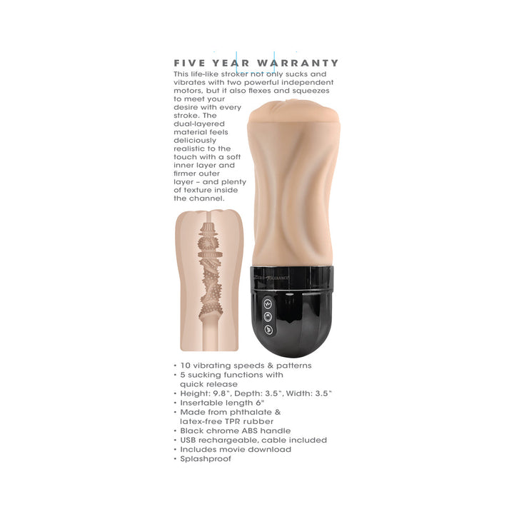 Zero Tolerance Tight Lipped Rechargeable Stroker with Suction Light - Headshop.com
