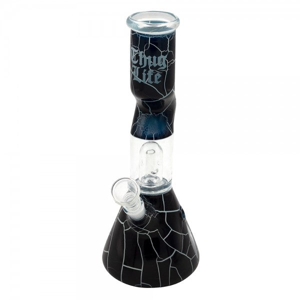 Thug Life | 10" Cracked Stone Glass Water Pipe - Headshop.com