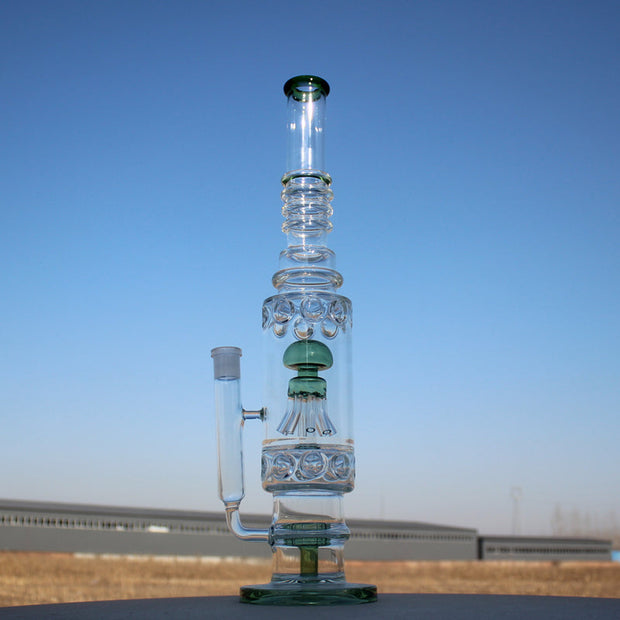 19.5" Jellyfish Sprinkler & Matrix Perc Glass Water Pipe - Headshop.com