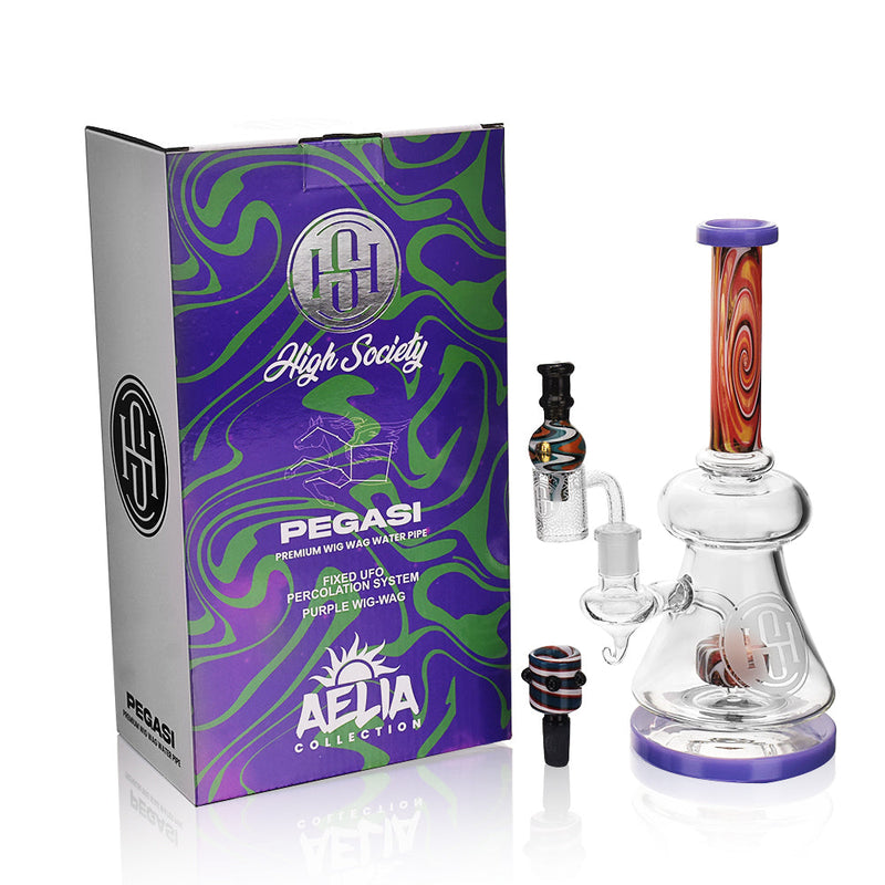 High Society - Pegasi Premium Wig Wag Hybrid Pipe (Purple) - Headshop.com