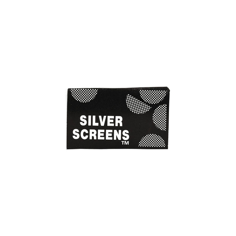 100PC DISPLAY - Silver/Stainless Steel Pipe Screen Filters - 5ct / 3/4" - Headshop.com
