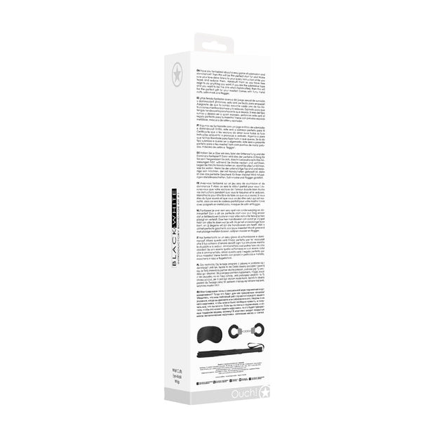 Ouch! Black & White Introductory Bondage Kit #1 Black - Headshop.com