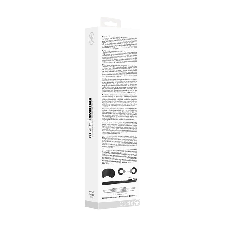 Ouch! Black & White Introductory Bondage Kit #1 Black - Headshop.com