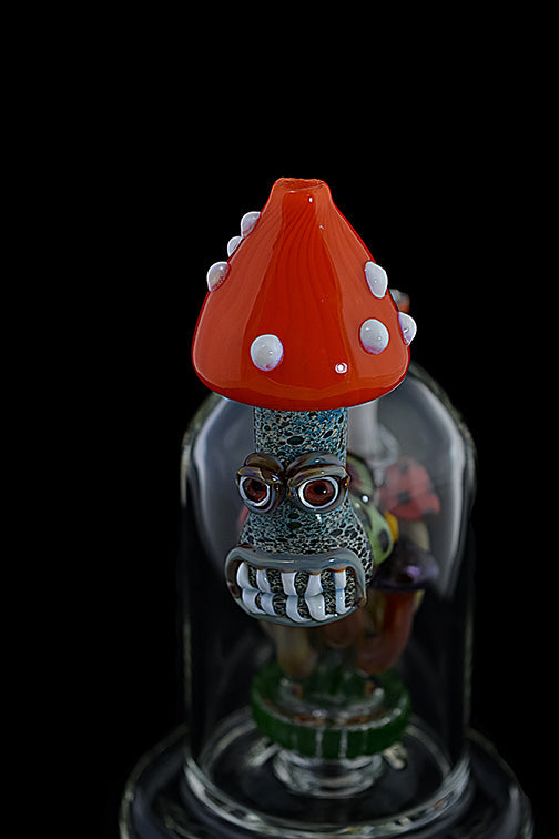 Detailed Handmade Mushroom Glass Water Pipe