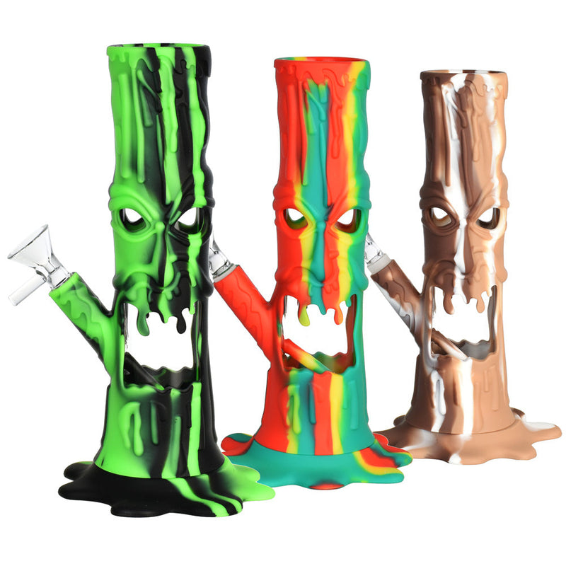 Scary Tree Silicone/Glass LED Water Pipe - 9"/14mm F/Colors Vary - Headshop.com