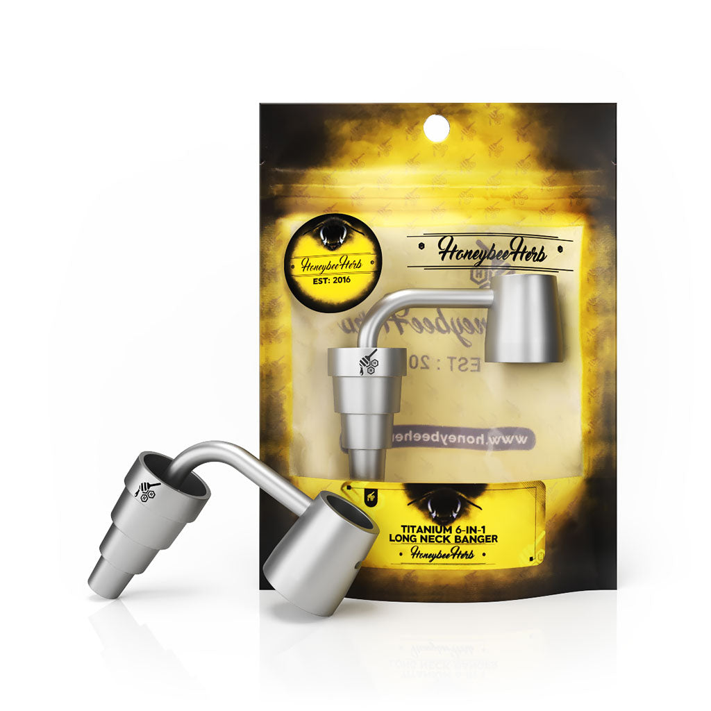 TITANIUM 6 IN 1 LONG NECK BANGER DAB NAIL - Headshop.com