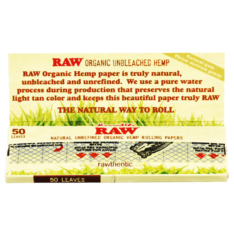 Raw Organic Hemp Rolling Papers - Headshop.com