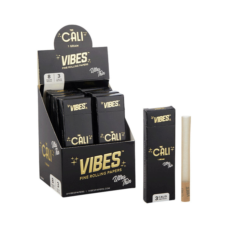 Vibes The Cali Pre-Rolls - 3pk/Ultra Thin 8PC DISP - Headshop.com