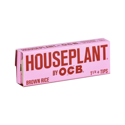 24CT DISP - Houseplant by OCB Rolling Papers + Tips - Brown Rice /50pc/ 1 1/4" - Headshop.com