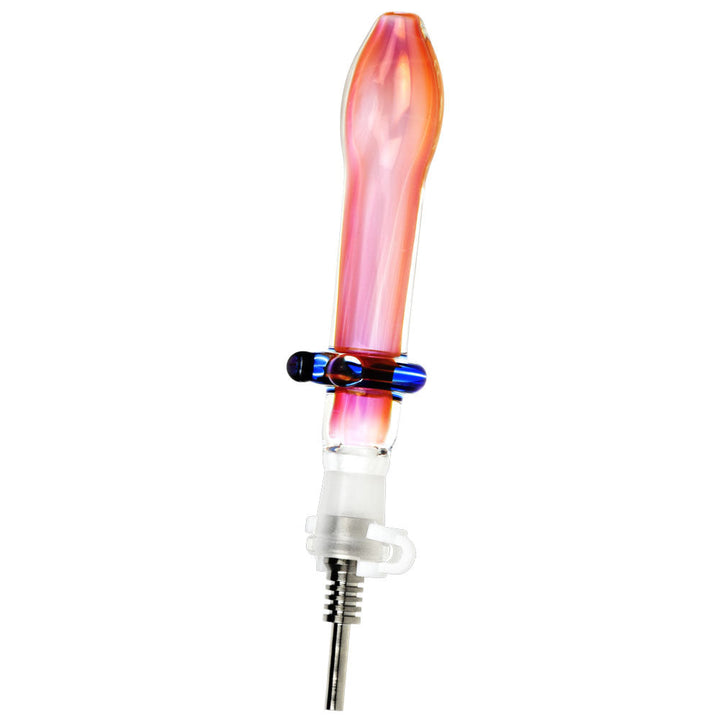 Fumed Glass Footed Honey Straw - 5.5" - Headshop.com