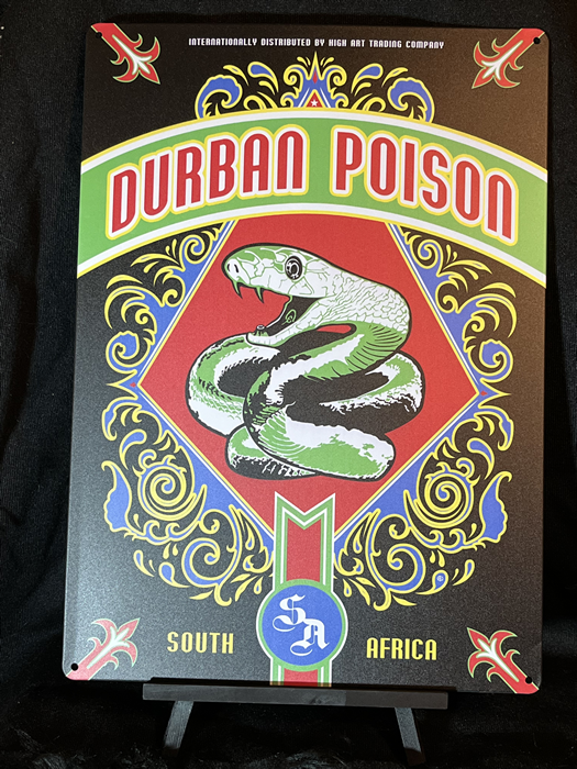 Durban Poison Flag 32 CM x 48 CM Aluminum Sign - Headshop.com