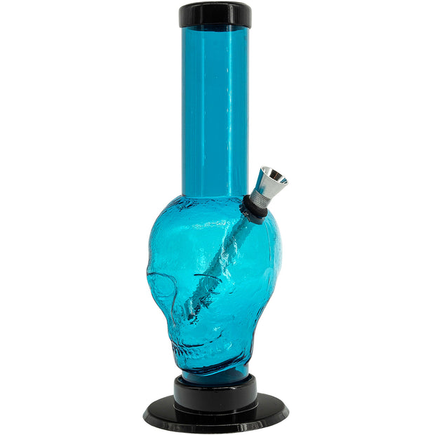 Acrylic Skull Bong9-12" - Multiple Colors
