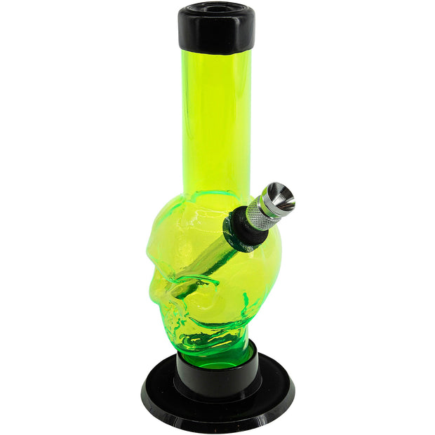 Mini Alien Head Acrylic Bong - 6" Tall