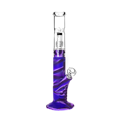 Medusa Customs Silicone Straight Pipe w/Percolator Water Pipe - Headshop.com