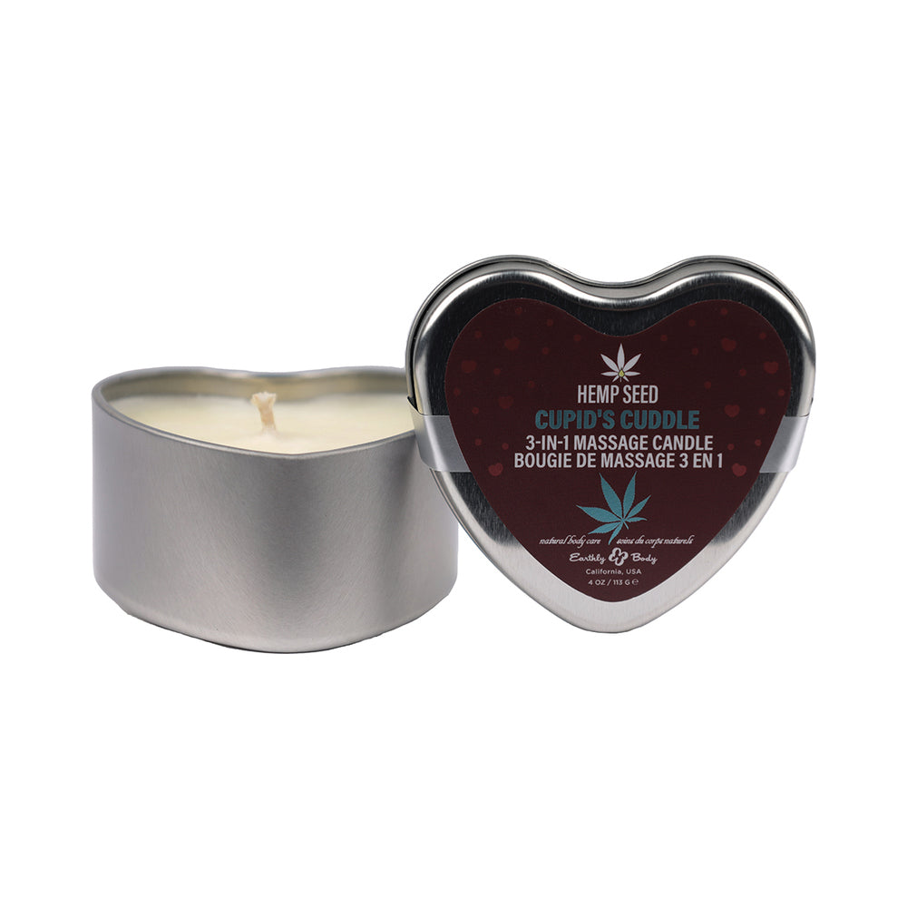 Earthly Body Hemp Seed 3-in-1 Valentines Day Candle Cupid's Cuddle 4 oz. - Headshop.com