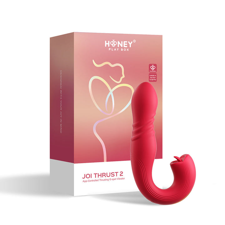 Honey Play Box Joi Thrust 2 App-Controlled Thrusting Vibrator & Clit Licker - Headshop.com