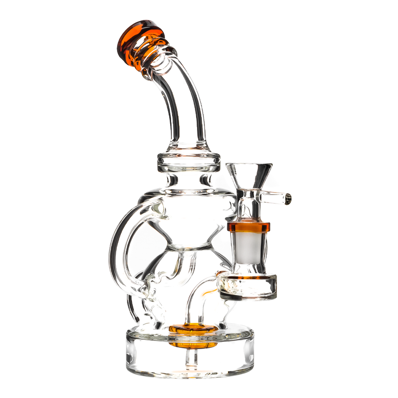 HB King 8" Hourglass Tubed Perc Water Pipe - Headshop.com