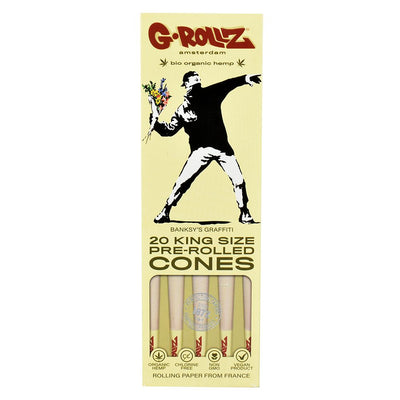G-ROLLZ x Banksy's Graffiti Cones | 20pc | King Size - Headshop.com