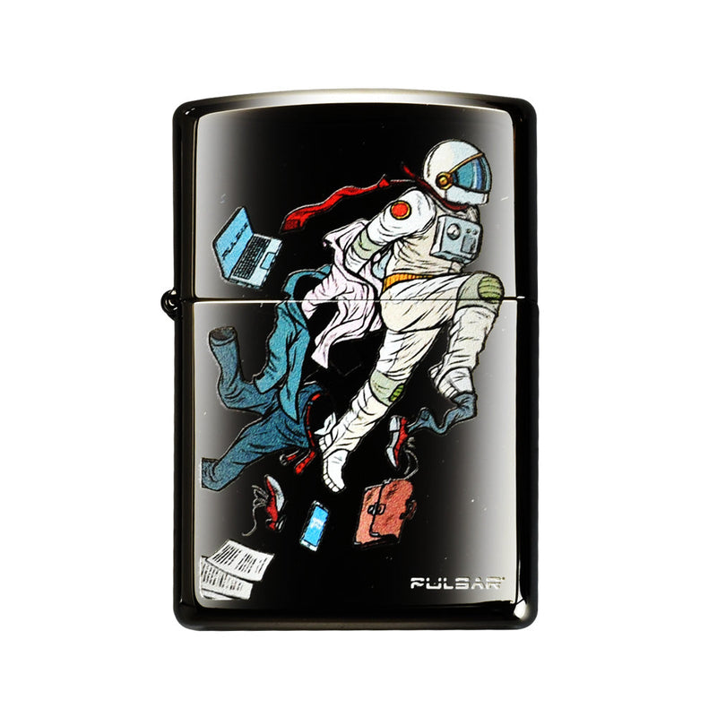 Zippo Lighter | Pulsar Super Spaceman | Black Ice - Headshop.com