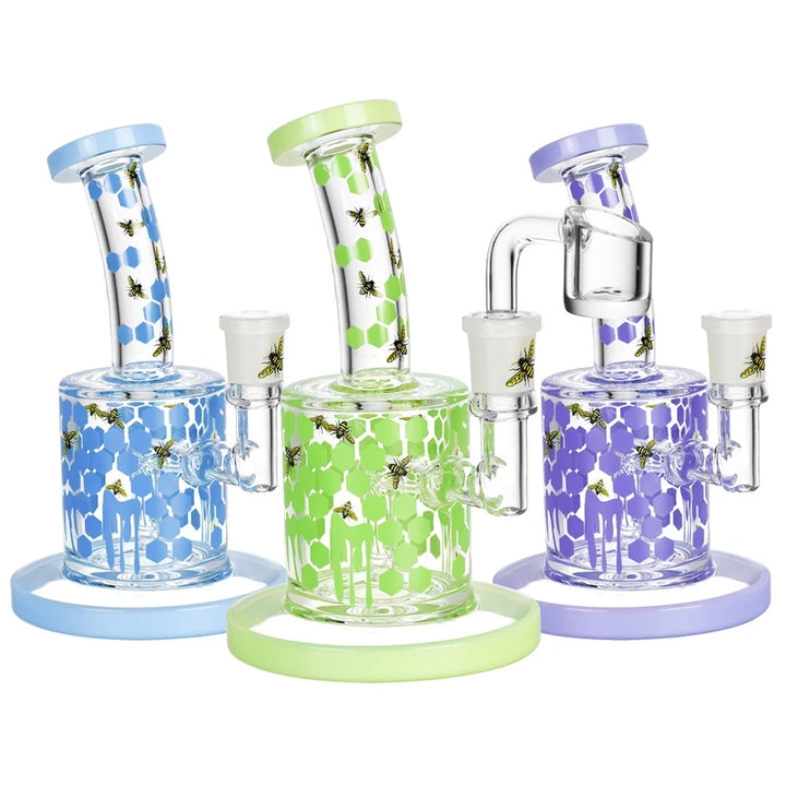Honeycomb Drip Dab Rig - 6"/14mm F/Colors Vary
