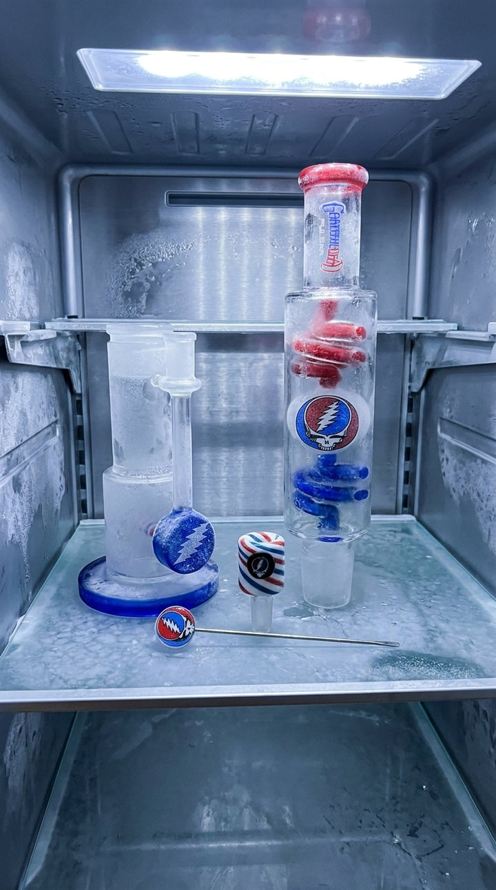 AI e-blast image, Grateful Dead x Pulsar 10 Year Flood Glycerin Water Pipe Kit - 16" / 14mm F