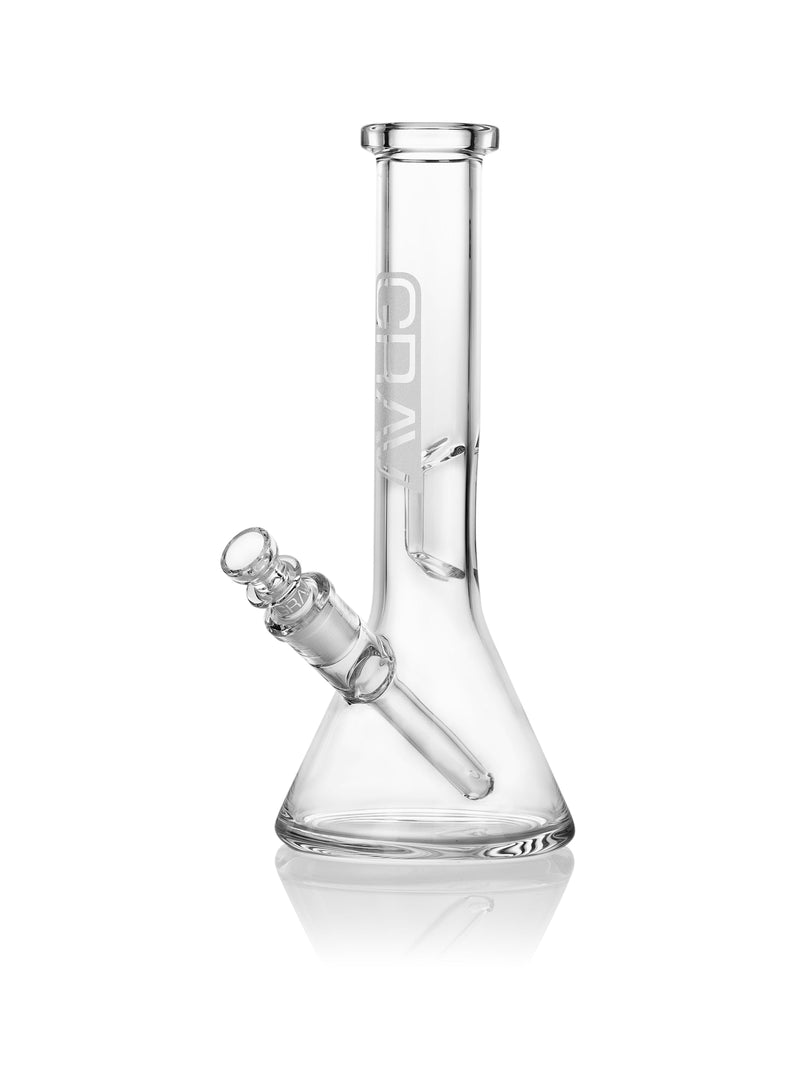 GRAV® Small, Clear Beaker Base Water Pipe - Headshop.com