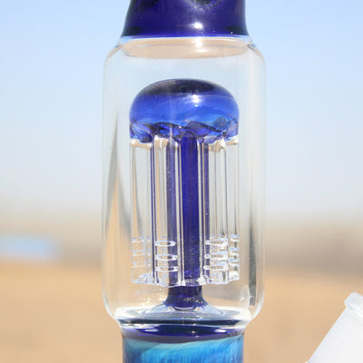 10.5" Blue Buddha Glass Water Pipe w/ Coil Perc - Headshop.com