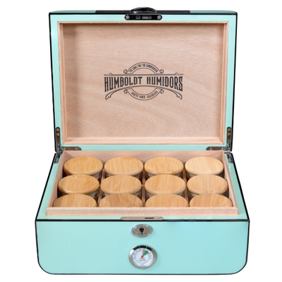 Art Deco Teal Humboldt Humidor - Headshop.com