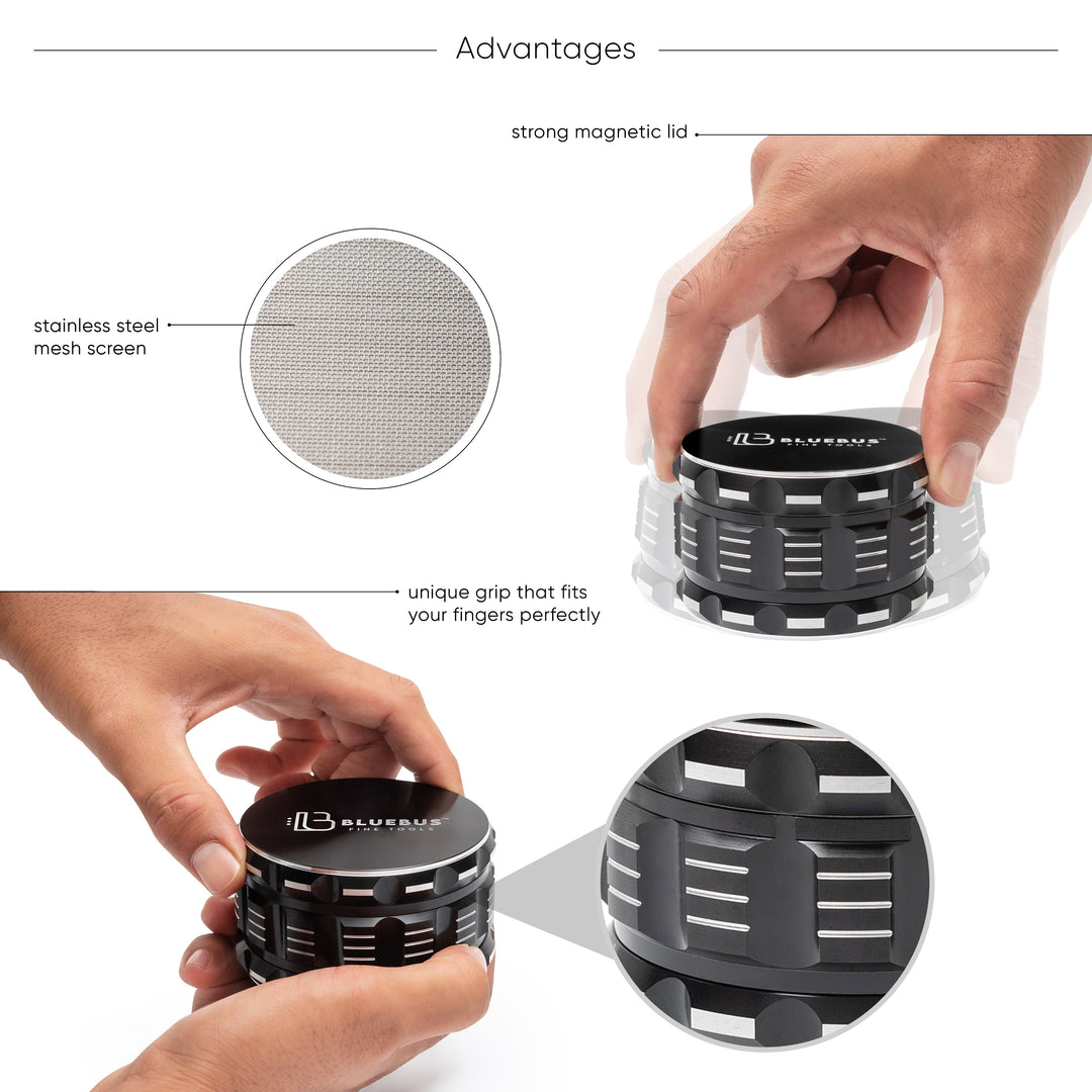 GA Aluminum Grinder Black - Headshop.com