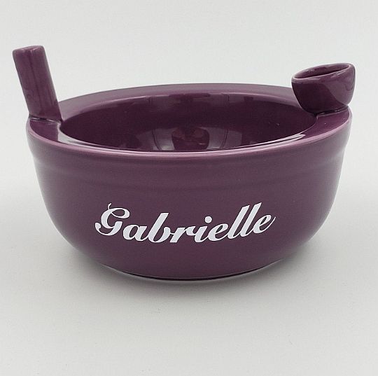 Novelty roast & toast Cereal bowl - plum color - Headshop.com