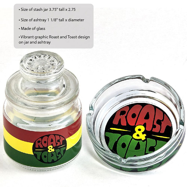 Ashtray set with Stash jar - VINTAGE ROAST & TOAST - Headshop.com