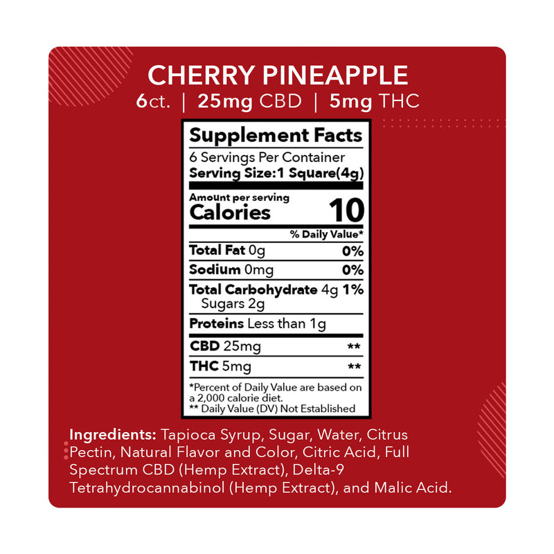 Mdrn Mood Cherry Pineapple - 25mg CBD / 5mg THC (6ct) - Headshop.com