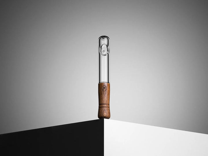 Marley Natural Glass & Walnut Steamroller - Headshop.com