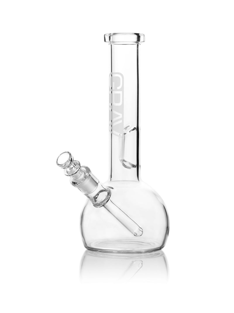GRAV® Small Clear Round Base Water Pipe - Headshop.com