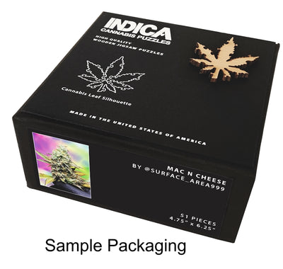 Indica Puzzle: Nick Johnson “Gelato Cake II" 8.1" x 10.81" 130 Piece 1/4 Inch thick Maple Wood Jigsaw Puzzle - Headshop.com