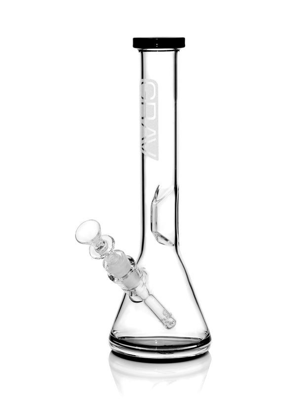 GRAV® Medium, Black Accent Beaker Base Water Pipe - Headshop.com