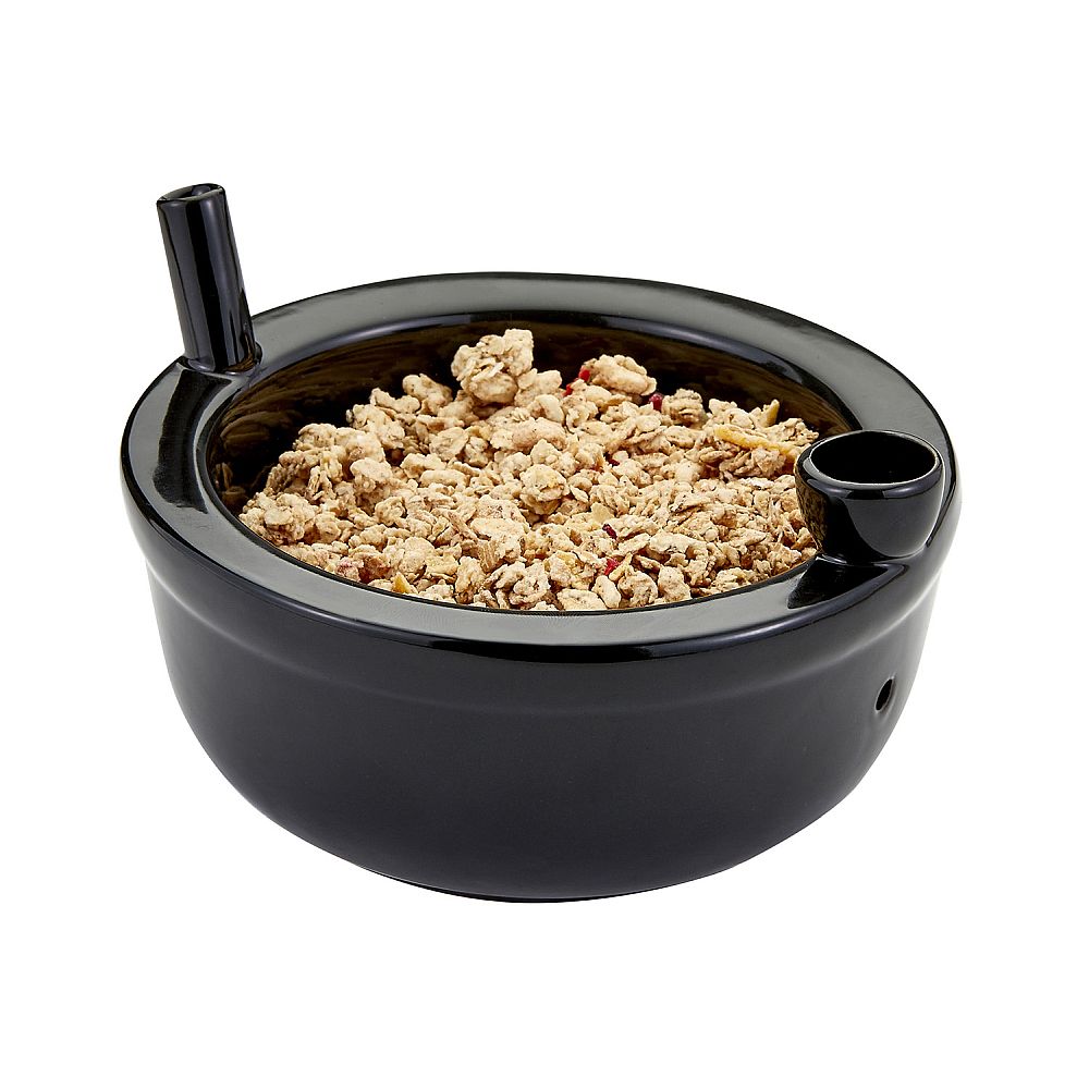 Black Cereal bowl - shiny finish - Headshop.com